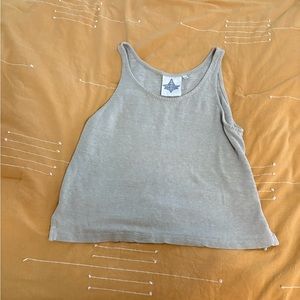 Jungmaven 100% hemp cropped tank, XS